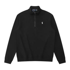 Ralph Lauren Luxus-Jersey-Pullover mit Viertelreißverschluss
