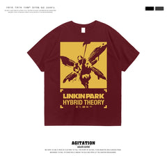 摇滚乐队linkin park林肯联合公园混合理论纯棉圆领短袖T恤男夏季 (3)