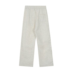 QR code scanning RL Ralph Lauren solid color small horse logo embroidered logo loose men's and women's thick velvet wide leg sweatpants