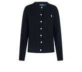 Ralph Lauren Women's Cable Knit Crew Neck Cardigan – Classic Long Sleeve Sweater
