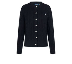 Ralph Lauren Women's Cable Knit Crew Neck Cardigan – Classic Long Sleeve Sweater