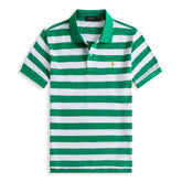Ralph Lauren Men's Striped Cotton Crew Neck T-Shirt – Classic Short Sleeve Tee