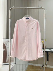 Ralph Lauren Men's Relaxed Fit Cotton Shirt – Long Sleeve Button-Up