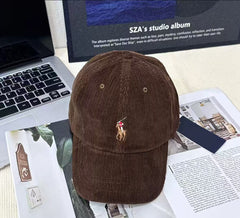 Ralph Lauren Premium Corduroy Cap – Classic Embroidered Baseball Hat