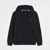 Ralph Lauren Men's Classic Fit Hooded Zip Jacket – Embroidered Cotton Sweatshirt