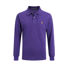 Ralph Lauren Men's Long Sleeve Polo Shirt – Premium Cotton Classic Fit