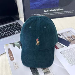 Ralph Lauren Premium Corduroy Cap – Classic Embroidered Baseball Hat