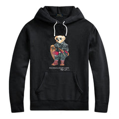 Ralph Lauren Men's Cartoon Print Hoodie – Cotton Fleece Hooded Sweatshirt