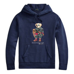 Ralph Lauren Men's Cartoon Print Hoodie – Cotton Fleece Hooded Sweatshirt