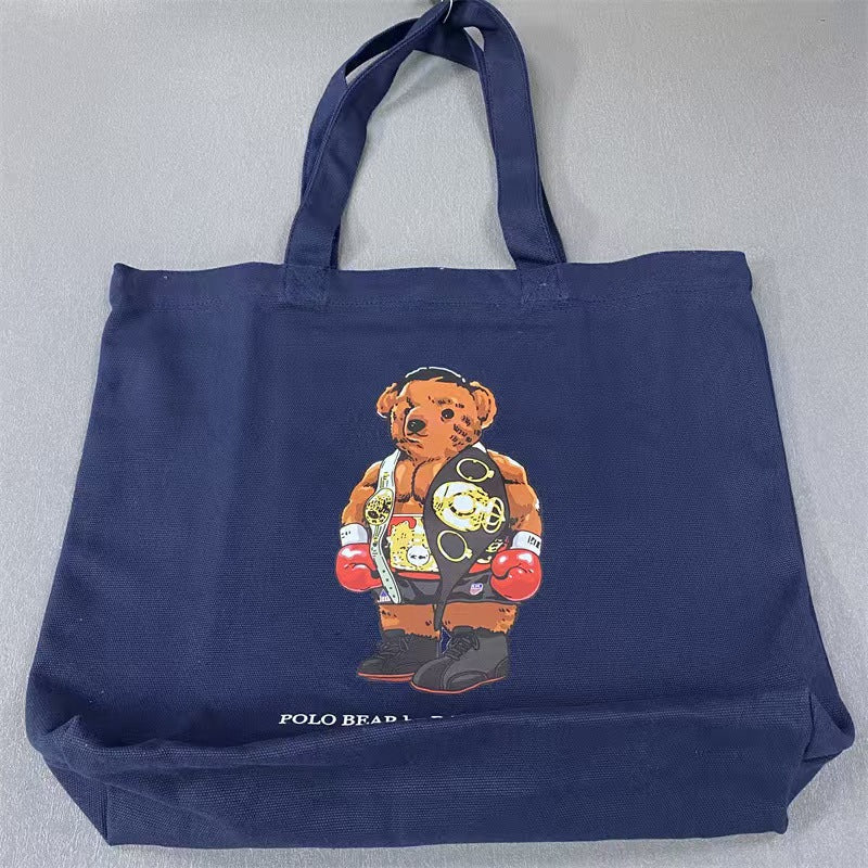 Ralph Lauren Polo Bear Canvas-Einkaufstasche