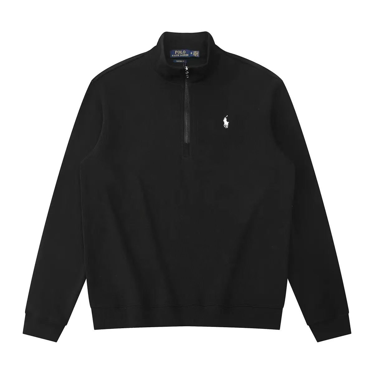 Ralph Lauren Luxus-Jersey-Pullover mit Viertelreißverschluss