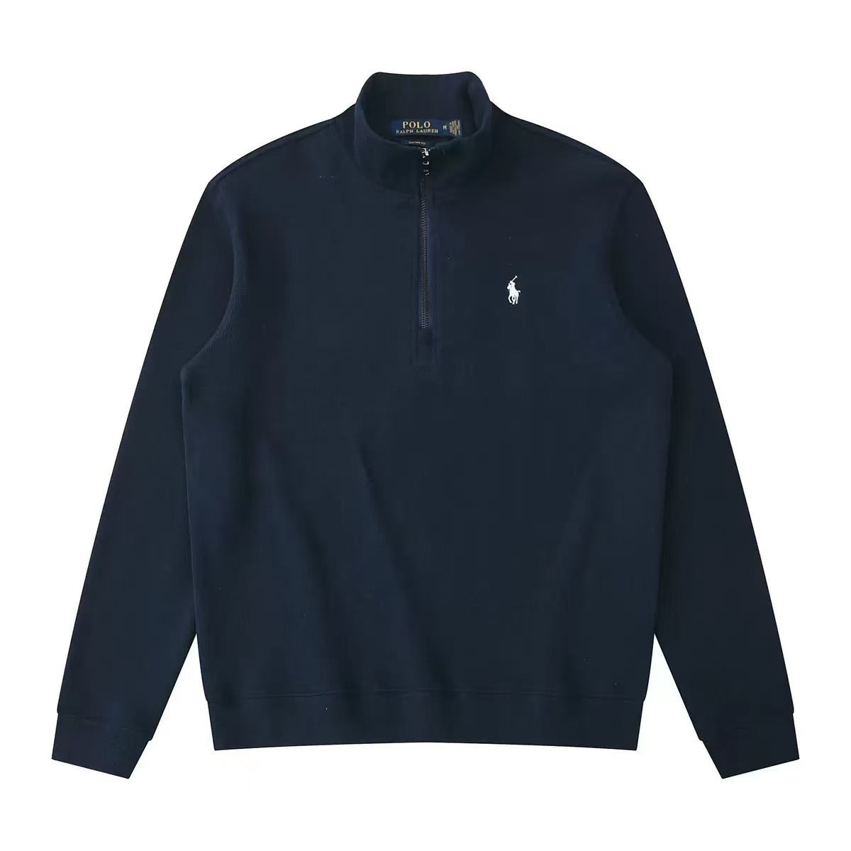 Ralph Lauren Luxus-Jersey-Pullover mit Viertelreißverschluss