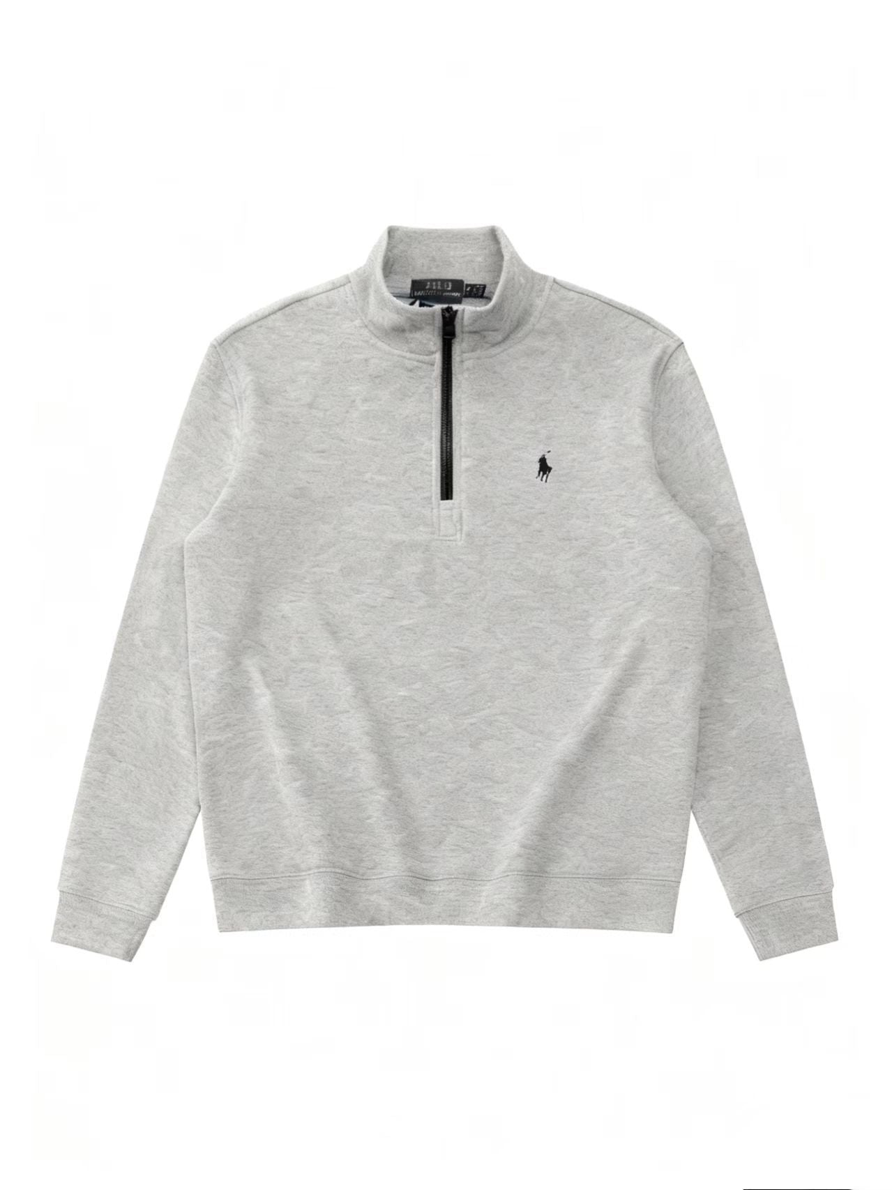 Ralph Lauren Luxus-Jersey-Pullover mit Viertelreißverschluss