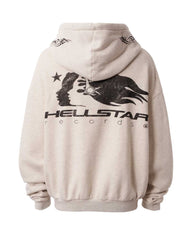 Hellstar Moshpit Zip Up Hoodie Cream