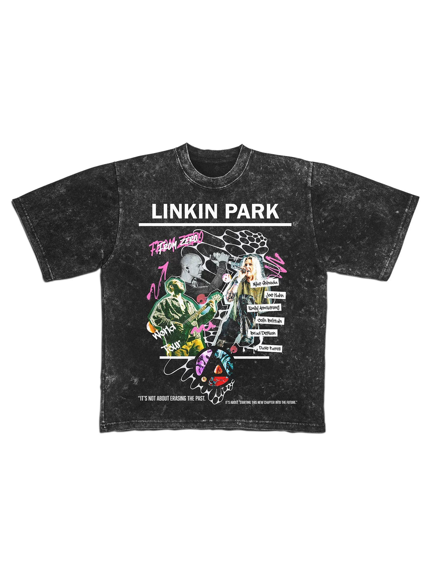 Linkin Park20周年重工水洗纪念款 美版复古摇滚 林肯公园短袖T恤 (8)