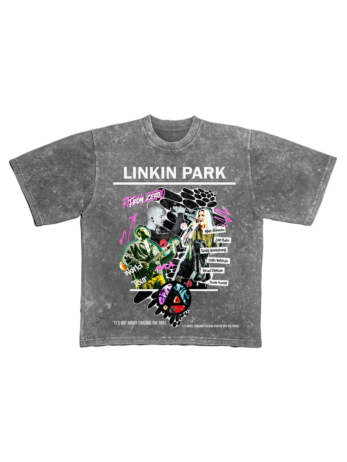 Linkin Park20周年重工水洗纪念款 美版复古摇滚 林肯公园短袖T恤 (7)