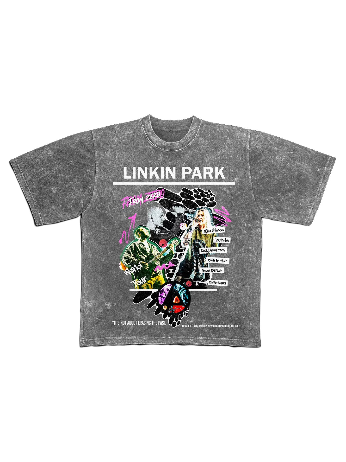 Linkin Park20周年重工水洗纪念款 美版复古摇滚 林肯公园短袖T恤 (6)