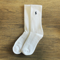 Ralph Lauren Men's Premium Cotton Crew Socks – Soft Breathable Everyday Comfort