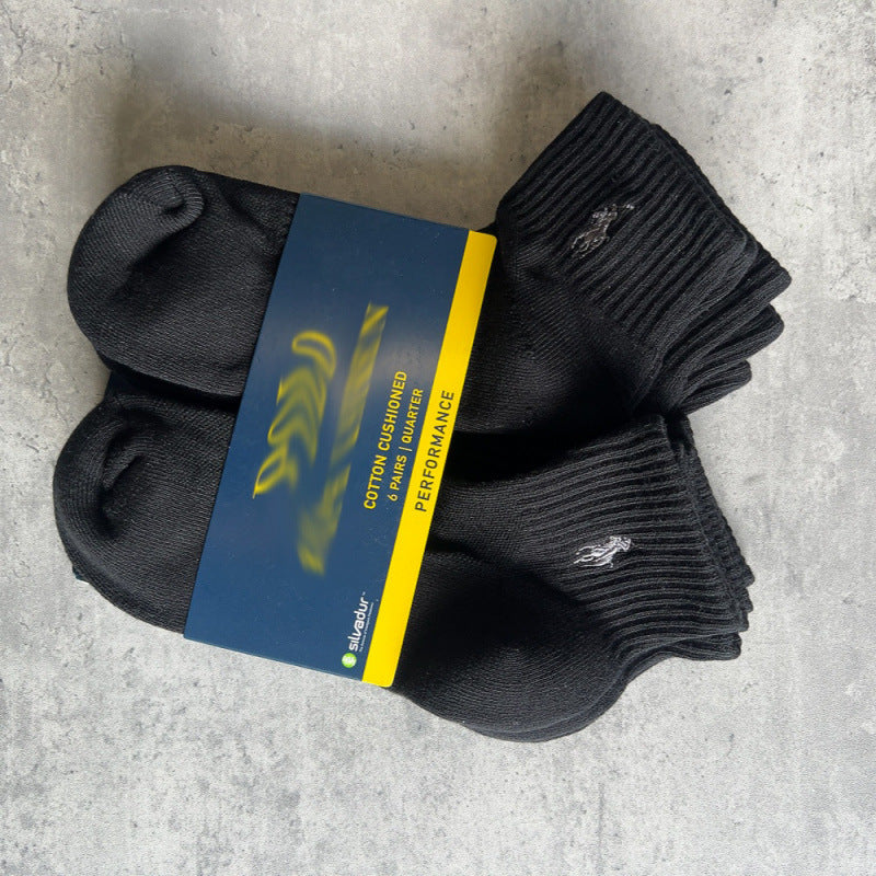 Ralph Lauren Men's Premium Cotton Mid Crew Socks – Soft Breathable Everyday Comfort