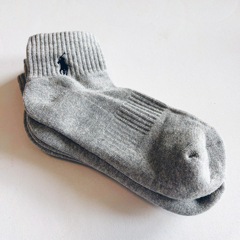 Ralph Lauren Men's Premium Cotton Mid Crew Socks – Soft Breathable Everyday Comfort