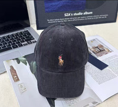 Ralph Lauren Premium Corduroy Cap – Classic Embroidered Baseball Hat