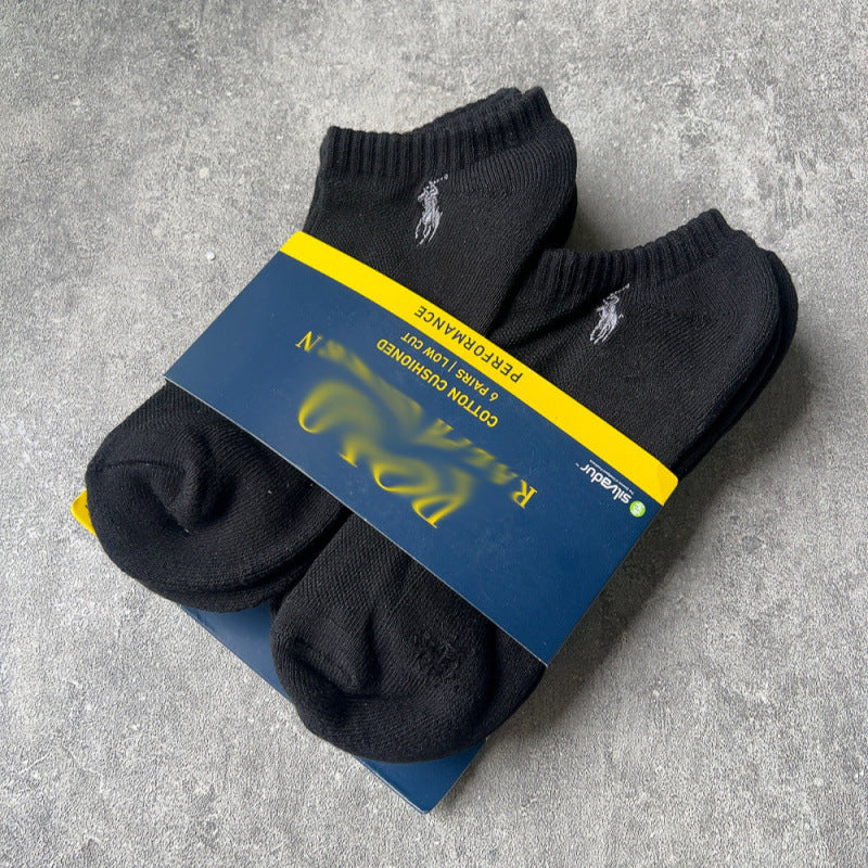 Ralph Lauren Men's Premium Cotton No-Show Socks – Soft Breathable Everyday Comfort