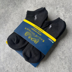 Ralph Lauren Men's Premium Cotton No-Show Socks – Soft Breathable Everyday Comfort
