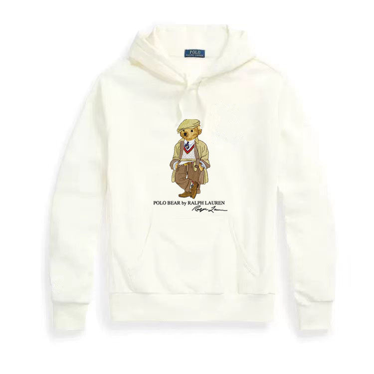 Ralph Lauren Polo Bear Cotton Hoodie – Cartoon Graphic Pullover Sweatshirt