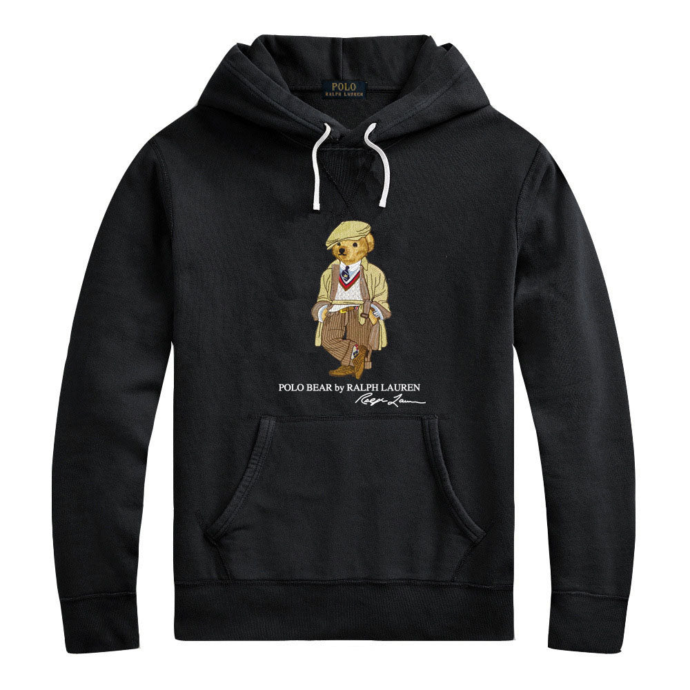 Ralph Lauren Polo Bear Cotton Hoodie – Cartoon Graphic Pullover Sweatshirt
