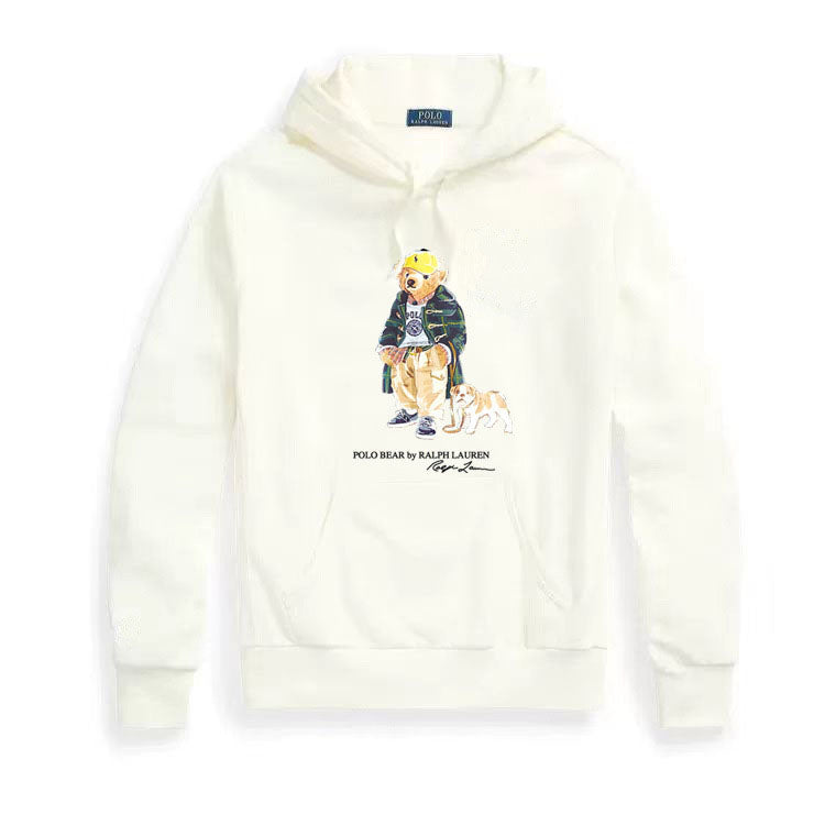 Ralph Lauren Men's Polo Bear Printed Hoodie – Premium Cotton Streetwear Sweatshirt