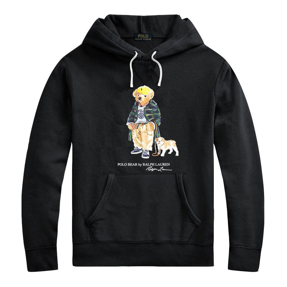 Ralph Lauren Men's Polo Bear Printed Hoodie – Premium Cotton Streetwear Sweatshirt