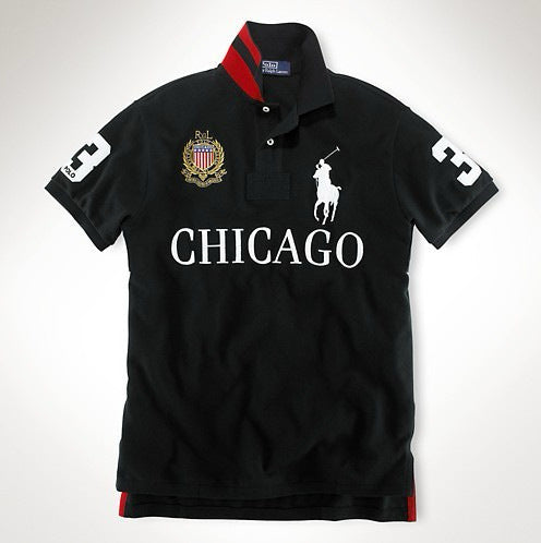 Men's Premium Cotton USA City Polo Shirt – Short Sleeve Classic Collar Tee