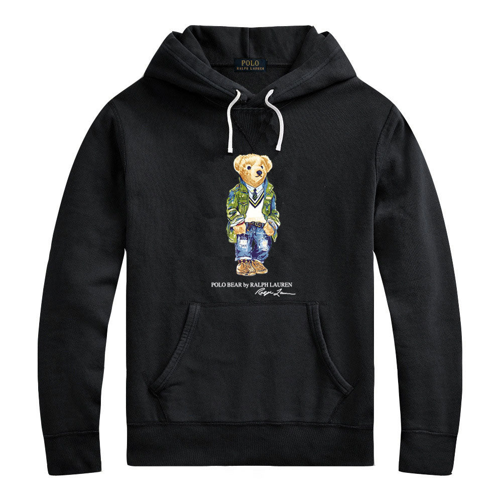 Ralph Lauren Men's Cotton Hoodie with Polo Bear Print – Everyday Street Style