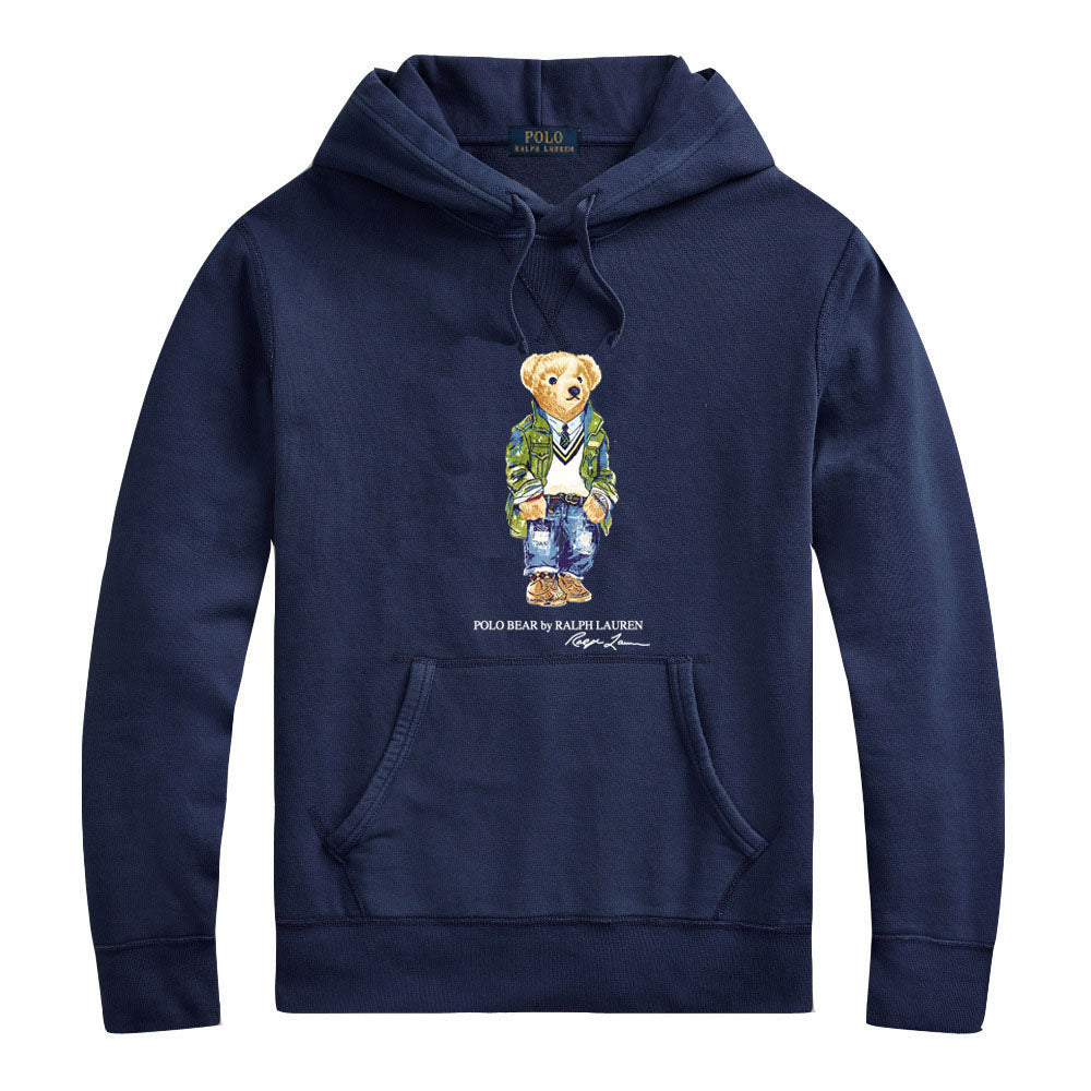 Ralph Lauren Men's Cotton Hoodie with Polo Bear Print – Everyday Street Style