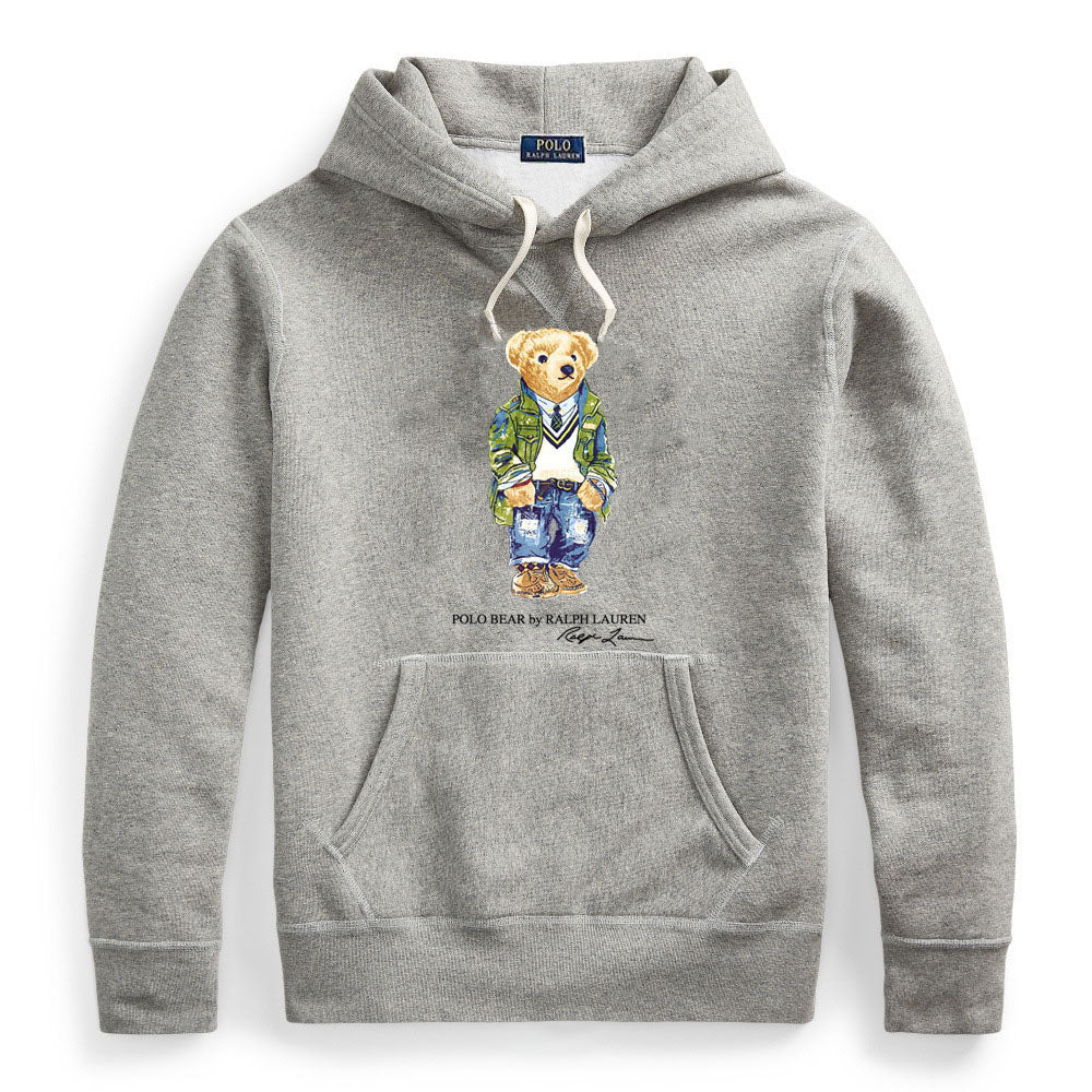 Ralph Lauren Men's Cotton Hoodie with Polo Bear Print – Everyday Street Style