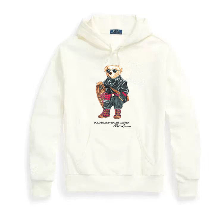 Ralph Lauren Men's Cartoon Print Hoodie – Cotton Fleece Hooded Sweatshirt