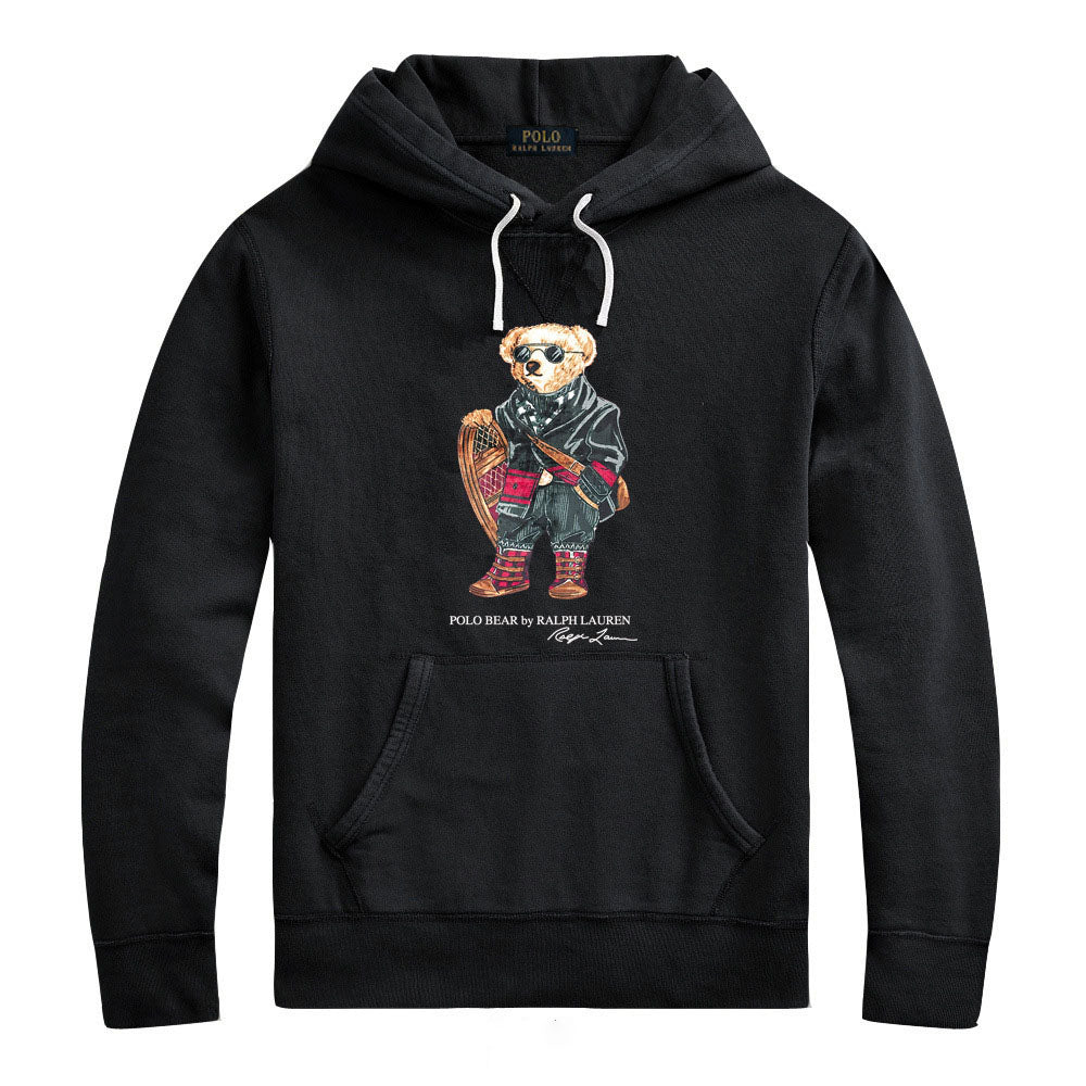Ralph Lauren Men's Cartoon Print Hoodie – Cotton Fleece Hooded Sweatshirt