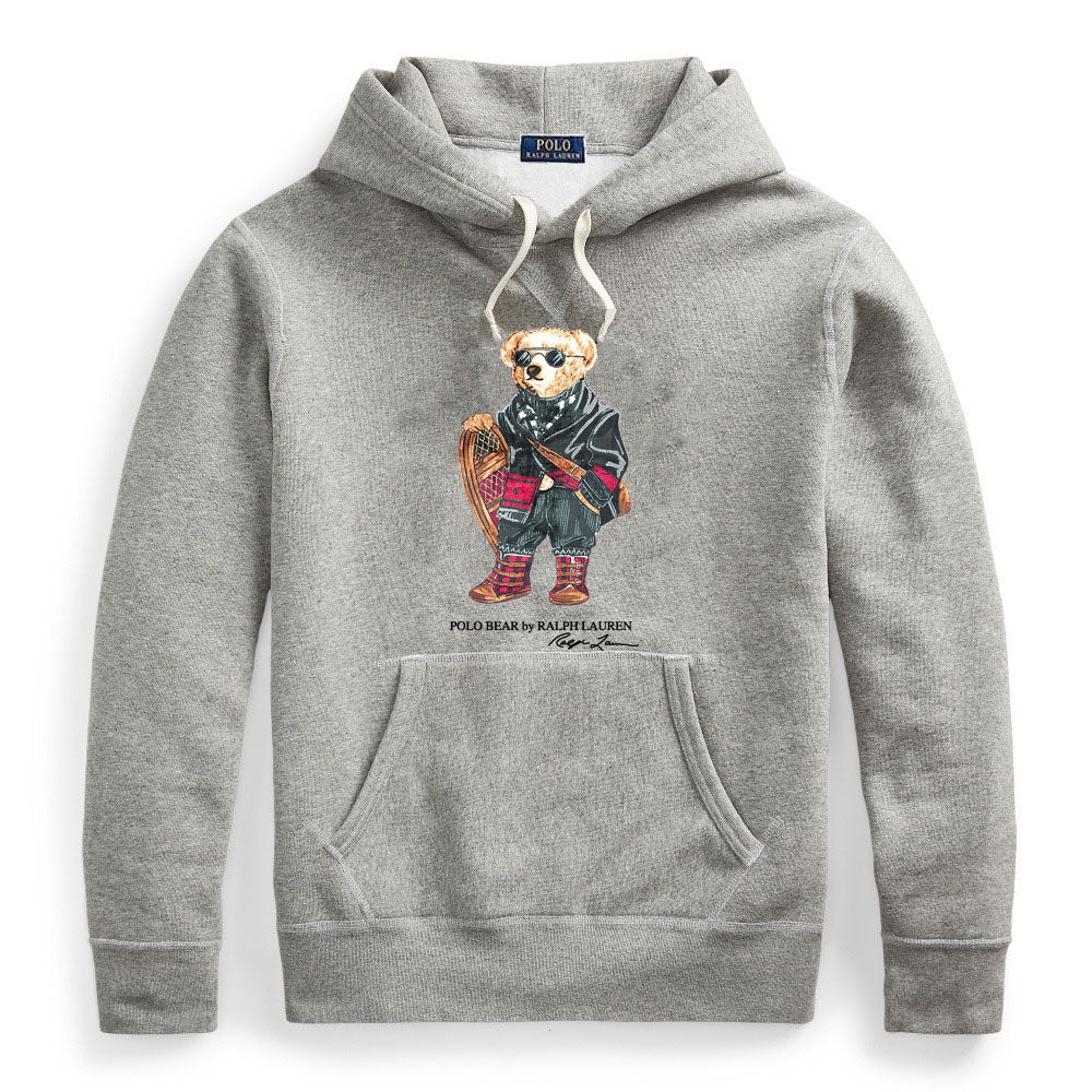 Ralph Lauren Men's Cartoon Print Hoodie – Cotton Fleece Hooded Sweatshirt