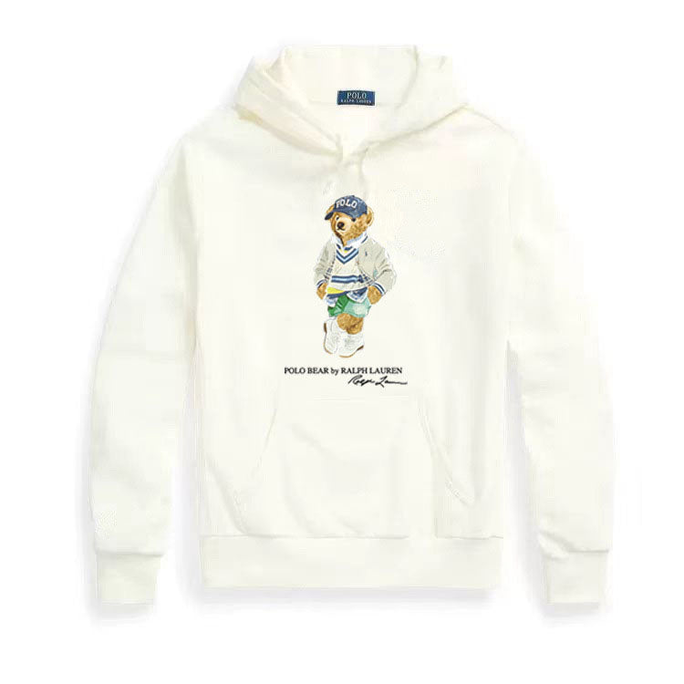 Ralph Lauren Men's Bear Graphic Sweatshirt – Cotton Hooded Pullover