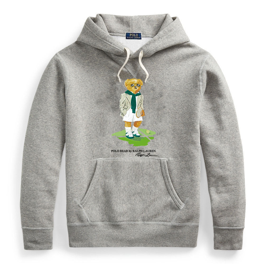 Ralph Lauren Men's Bear Graphic Sweatshirt – Cotton Hooded Pullover