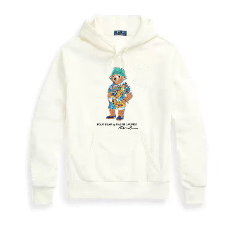 Ralph Lauren Streetwear Hoodie – Polo Bear Printed Cotton Pullover