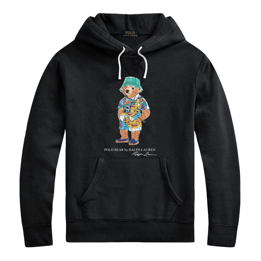 Ralph Lauren Streetwear Hoodie – Polo Bear Printed Cotton Pullover