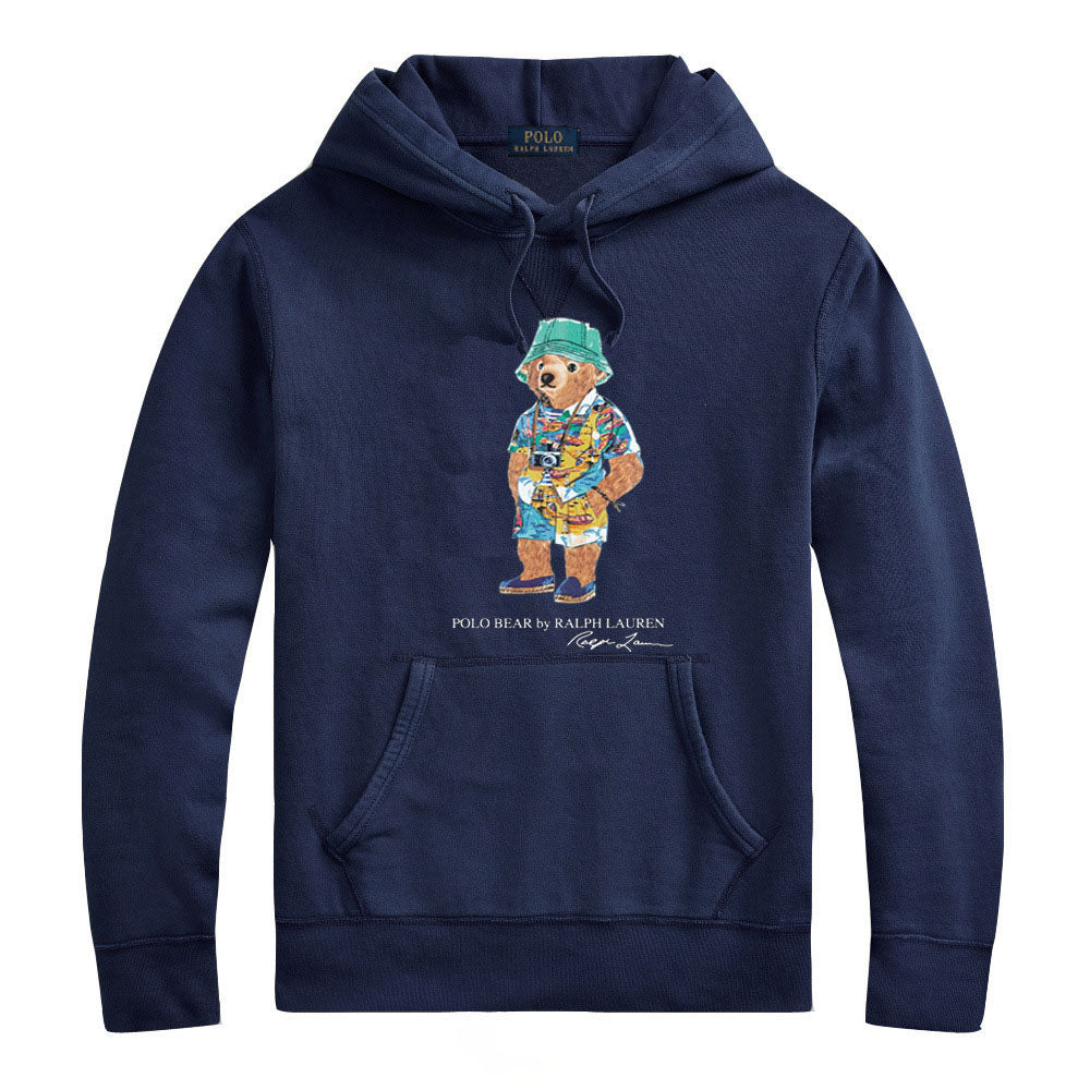 Ralph Lauren Streetwear Hoodie – Polo Bear Printed Cotton Pullover