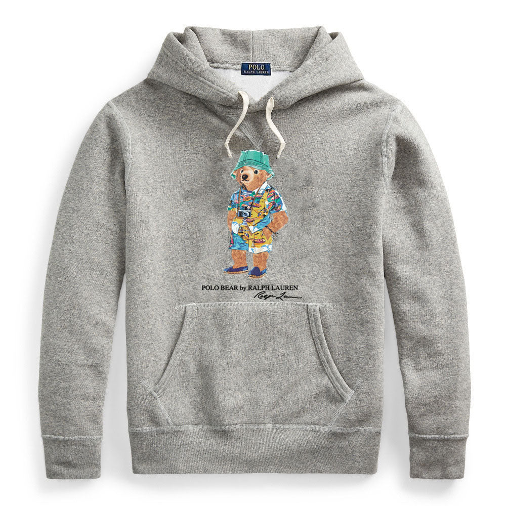 Ralph Lauren Streetwear Hoodie – Polo Bear Printed Cotton Pullover