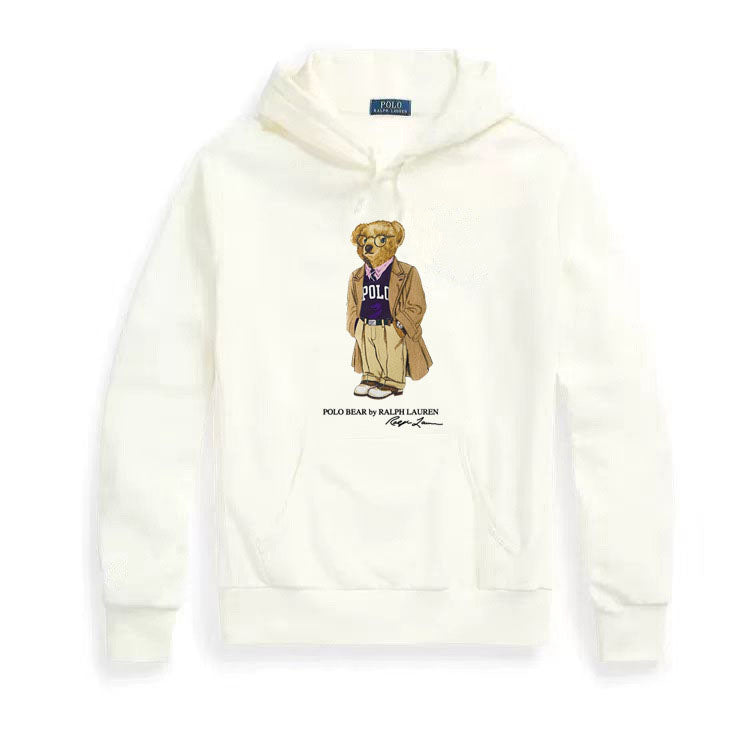 Ralph Lauren Men's Casual Bear Hoodie – Soft Fleece Cotton Sweatshirt