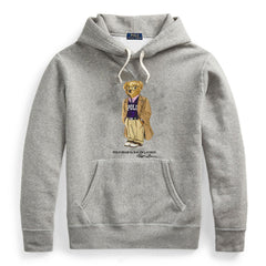 Ralph Lauren Men's Casual Bear Hoodie – Soft Fleece Cotton Sweatshirt