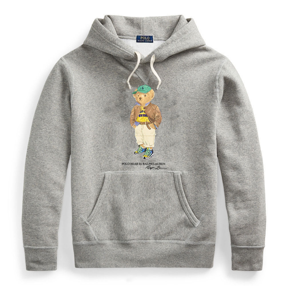Ralph Lauren Premium Cotton Hoodie – Cartoon Bear Graphic Streetwear