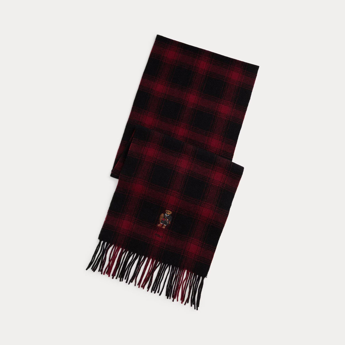 Ralph Lauren Polo Bear karierter Wollschal