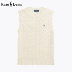 Ralph Lauren Zopfstrick-Baumwollweste